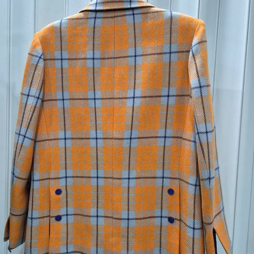 [BUNJANG] Lucky Chouette Orange Check Jacket / 럭키슈에뜨 오렌지 체크 자켓