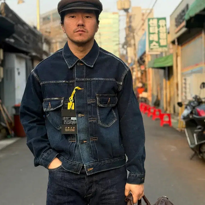 [BUNJANG] Red Tornado VS101XX-0109 Type 2nd Gen Selvedge Denim Jacket / 레드토네이도 VS101XX-0109 타입 2세대 셀비지 데님 자켓 M