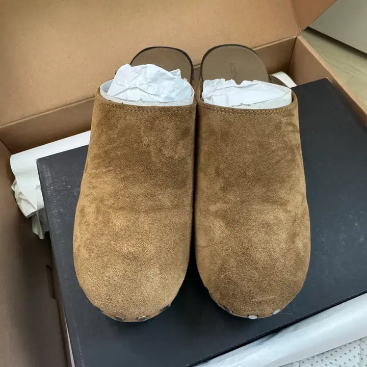 [BUNJANG] Massimo Dutti Suede Clogs Slippers / 마시모두띠 스웨이드 클로그 슬리퍼 35