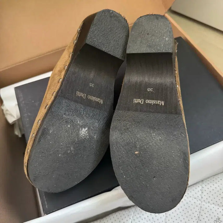 [BUNJANG] Massimo Dutti Suede Clogs Slippers / 마시모두띠 스웨이드 클로그 슬리퍼 35