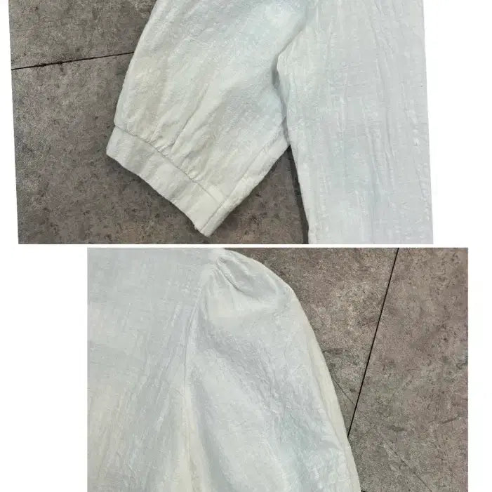 [SOLD OUT] 빈티지 펀칭 반팔 블라우스 화이트 