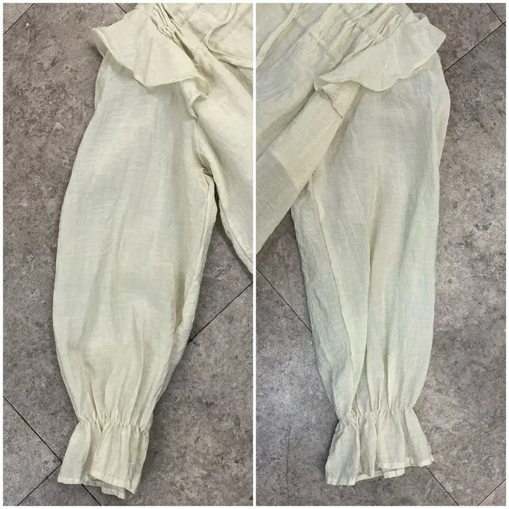 [BUNJANG] Vintage Frill Blouse Beige / 빈티지 프릴 블라우스 베이지 