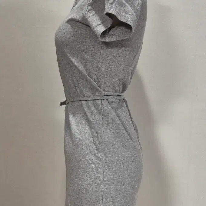 [BUNJANG] Comin Gray Collar Short Sleeve Dress S / 컴인 회색 카라 반팔 원피스 S op3