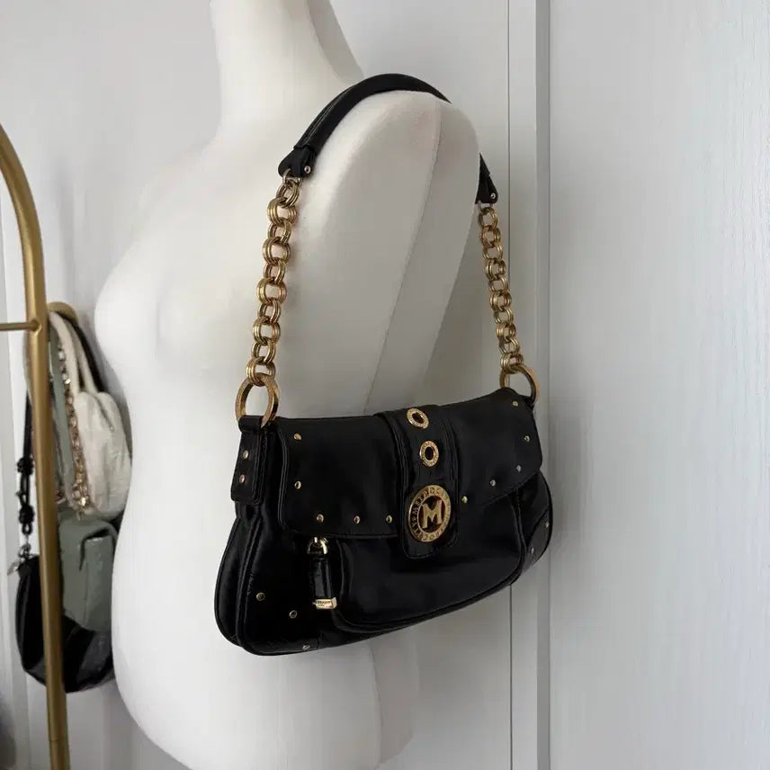 [BUNJANG] METROCITY Black Chain Shoulder Bag / METROCITY메트로시티 블랙 체인 숄더백