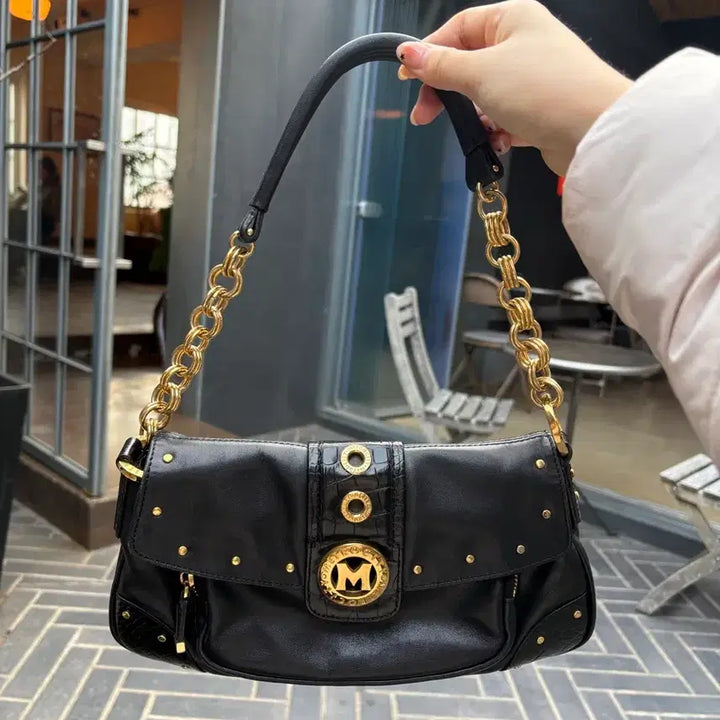[BUNJANG] METROCITY Black Chain Shoulder Bag / METROCITY메트로시티 블랙 체인 숄더백