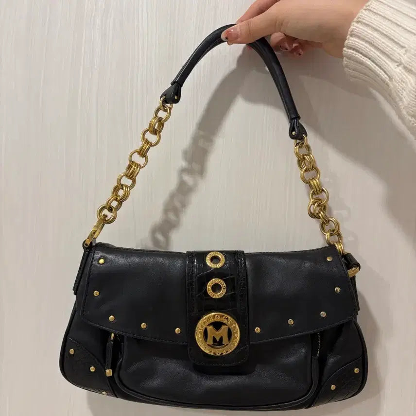 [BUNJANG] METROCITY Black Chain Shoulder Bag / METROCITY메트로시티 블랙 체인 숄더백