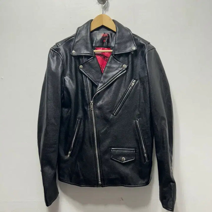 [BUNJANG] Black Leather Rider Jacket (Size L) / 블랙 남성 가죽 라이더 자켓 L 100사이즈
