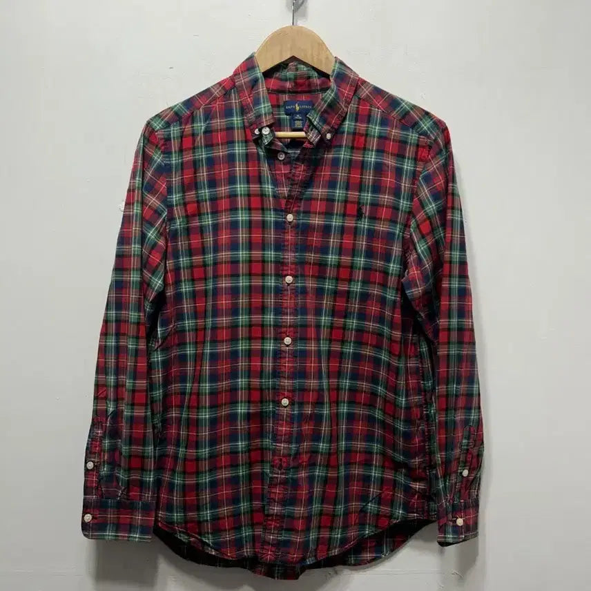 [BUNJANG] Ralph Lauren Red/Navy Check Shirt M / 랄프로렌 레드/네이비 체크 셔츠 M
