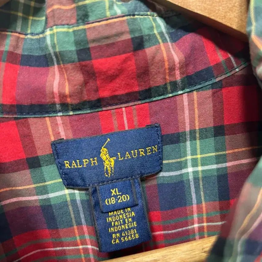 [BUNJANG] Ralph Lauren Red/Navy Check Shirt M / 랄프로렌 레드/네이비 체크 셔츠 M