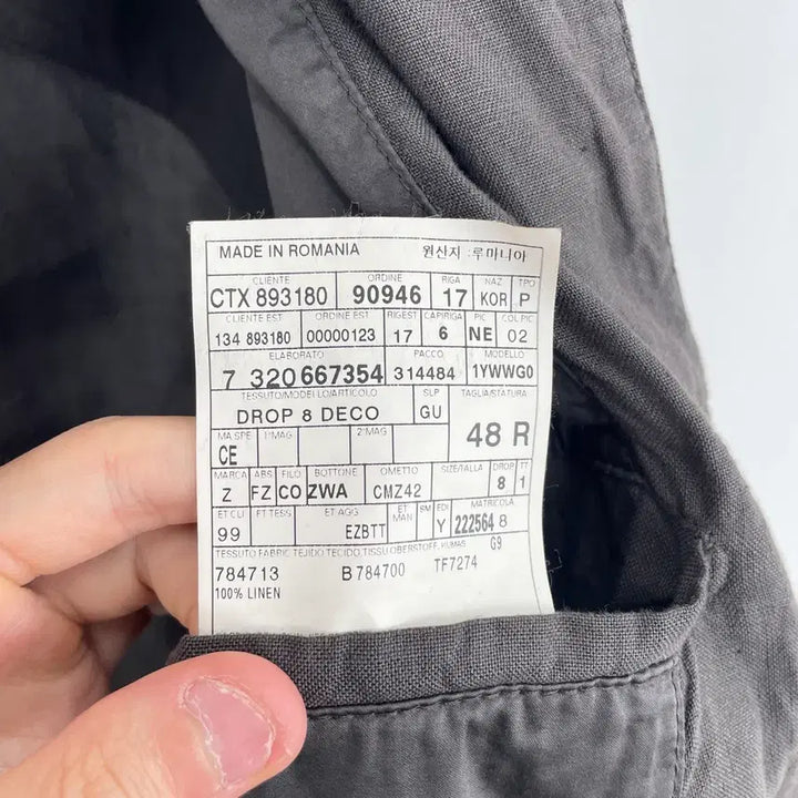 [BUNJANG] Ermenegildo Zegna Linen Blazer Jacket / 에르메네질도 제냐 린넨 블레이저 자켓