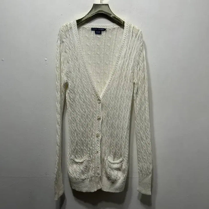 [BUNJANG] Polo Ralph Lauren White Knit Cardigan (S) - Women&