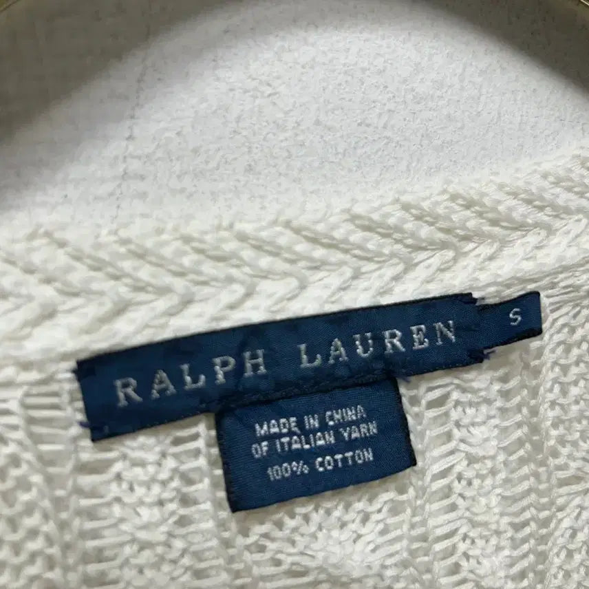 [BUNJANG] Polo Ralph Lauren White Knit Cardigan (S) - Women&