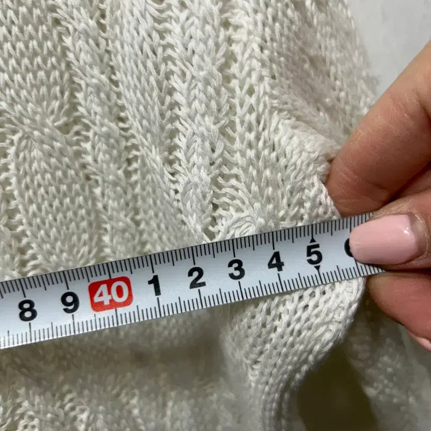 [BUNJANG] Polo Ralph Lauren White Knit Cardigan (S) - Women&