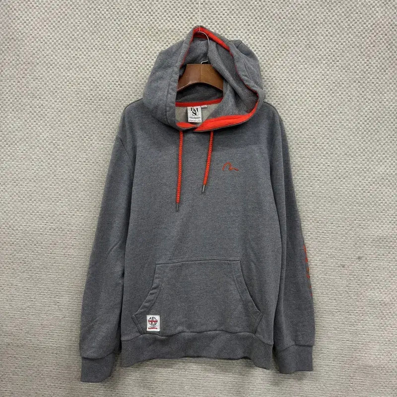 [BUNJANG] EVISU Vintage Embroidered Logo Hoodie M / 에비수 빈티지 자수로고 후드티 M A08056