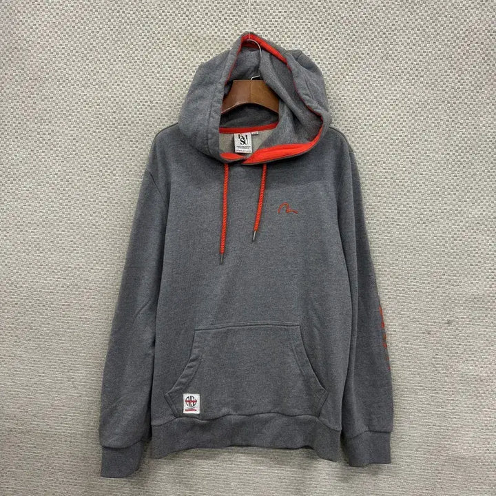 [BUNJANG] EVISU Vintage Embroidered Logo Hoodie M / 에비수 빈티지 자수로고 후드티 M A08056