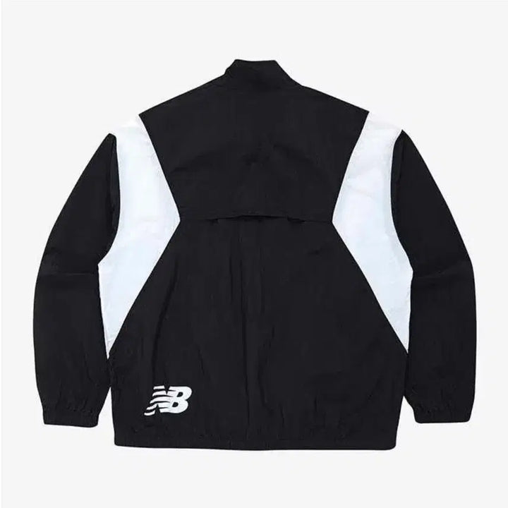 [BUNJANG] New Balance Black/White Color Block Windbreaker Jacket L / 뉴발란스 블랙/화이트 바람막이 자켓 L 새상품
