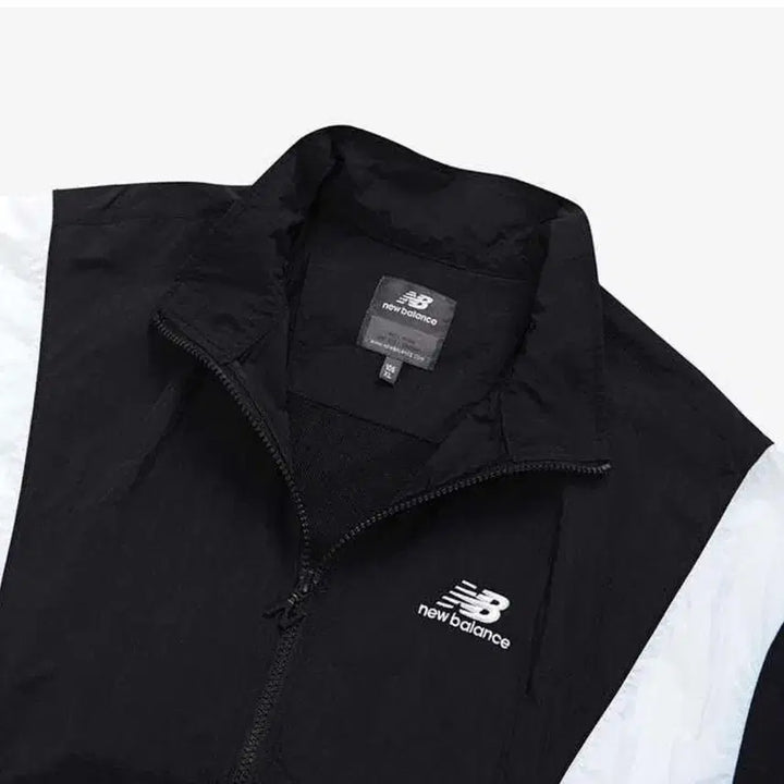 [BUNJANG] New Balance Black/White Color Block Windbreaker Jacket L / 뉴발란스 블랙/화이트 바람막이 자켓 L 새상품