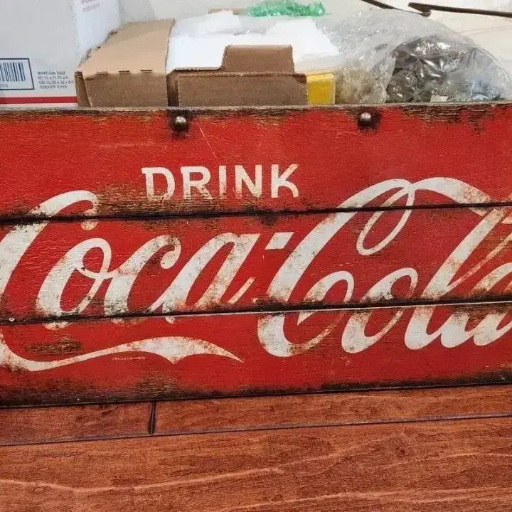 [BUNJANG] Coca-Cola Vintage Wood Advertising Sign / 빈티지 코카콜라 우드 광고사인 Coca Cola 오리지널 콜렉션