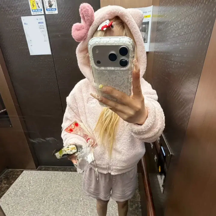 [BUNJANG] GU Hello Kitty Fleece Jacket / GU 헬로키티 후리스 (베메클 st) /오늘만 6.0
