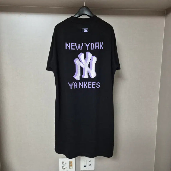 [SOLD OUT] S(90)MLB 블루 바이올렛 여성 반팔 원피스