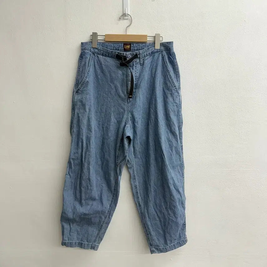 [BUNJANG] 90s Lee Denim Wide Belt Pants (M) / 90S LEE 데님 와이드 벨트 팬츠 (M)