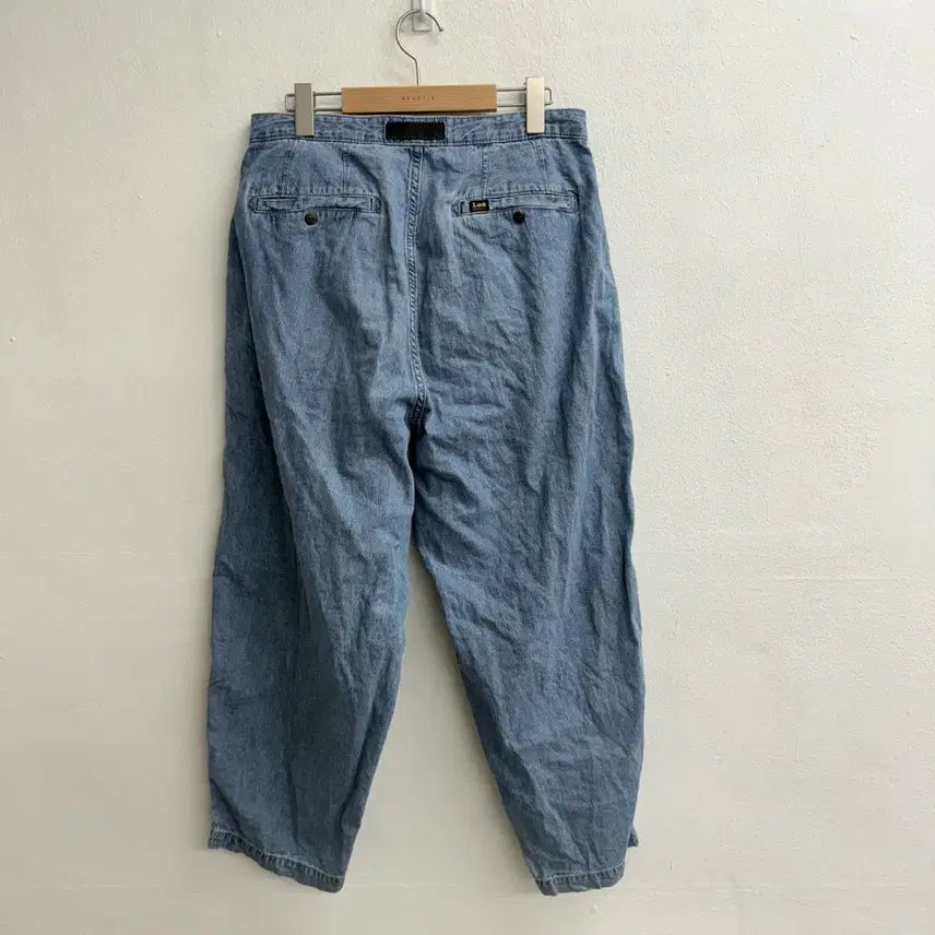[BUNJANG] 90s Lee Denim Wide Belt Pants (M) / 90S LEE 데님 와이드 벨트 팬츠 (M)