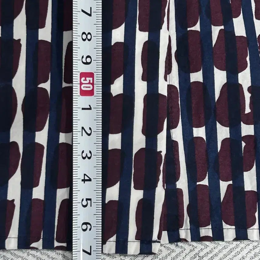 [BUNJANG] COS Burgundy Navy Round Collar Shirt (Women&