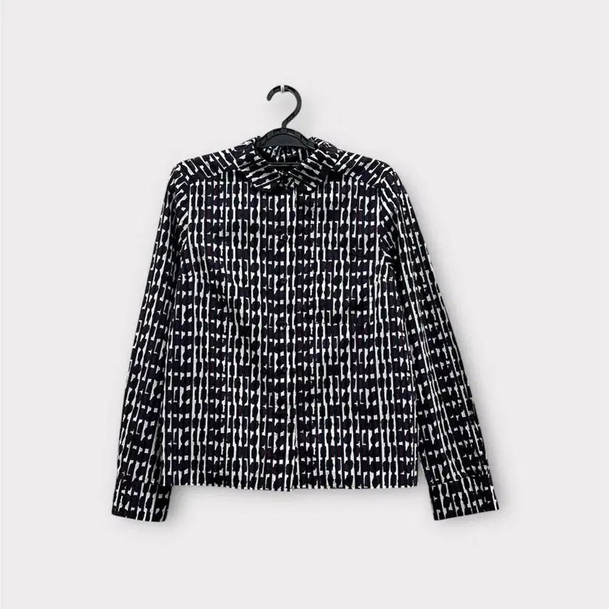 [BUNJANG] COS Burgundy Navy Round Collar Shirt (Women&