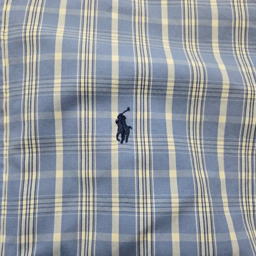 [BUNJANG] Polo Ralph Lauren Blue Checkered Shirt / 110) 폴로 랄프로렌 블루 체크 셔츠