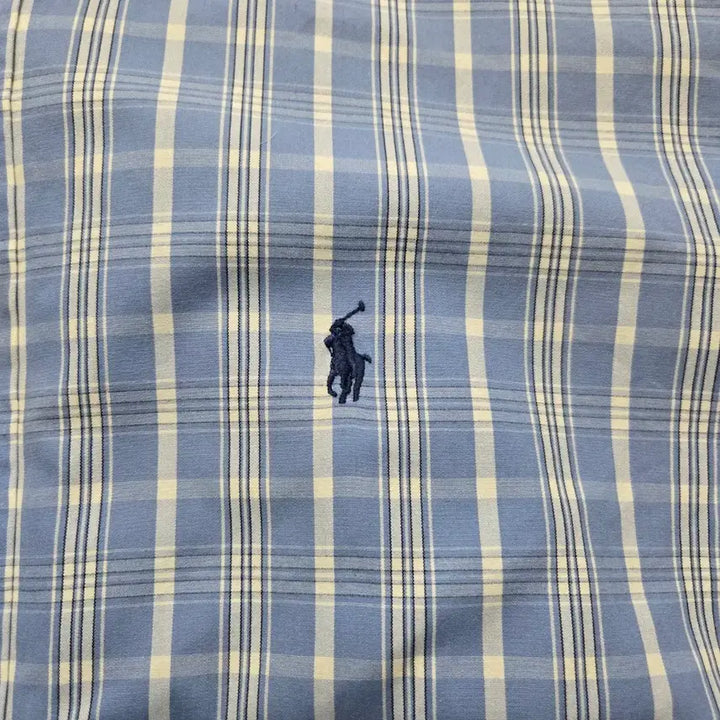 [BUNJANG] Polo Ralph Lauren Blue Checkered Shirt / 110) 폴로 랄프로렌 블루 체크 셔츠