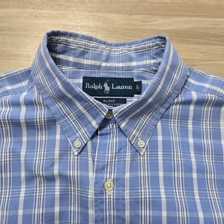 [BUNJANG] Polo Ralph Lauren Blue Checkered Shirt / 110) 폴로 랄프로렌 블루 체크 셔츠