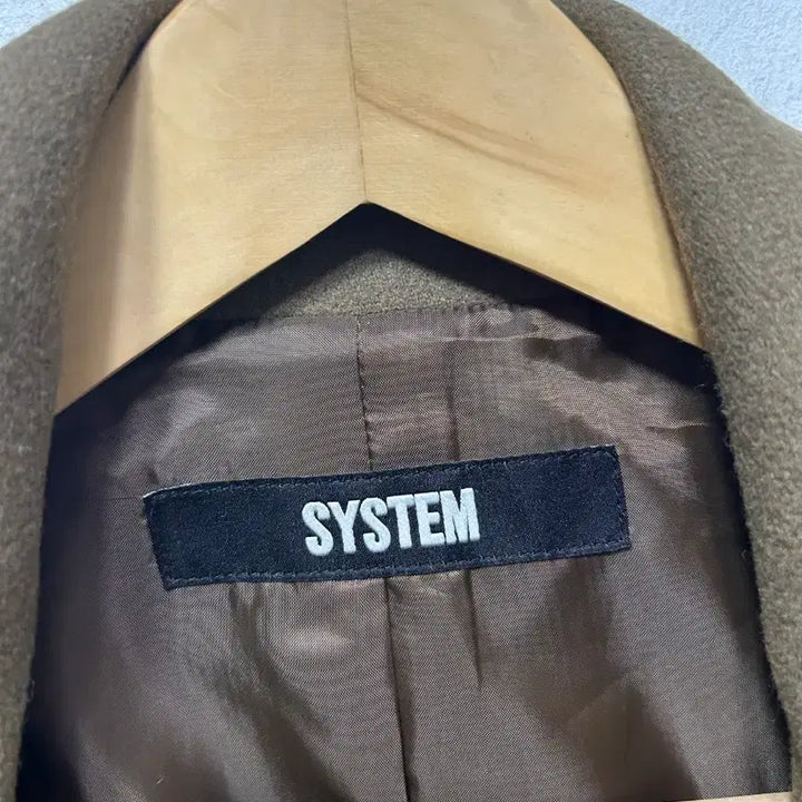 [BUNJANG] SYSTEM Double Breasted Coat Khaki (Size 100) / 시스템 SYSTEM 더블 브레스티드 코트 카키 100사이즈