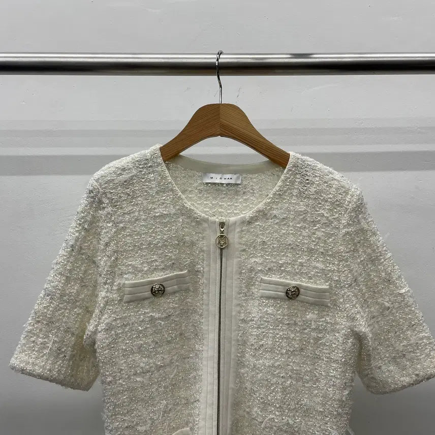 [BUNJANG] MICHAA Tweed Jacket / 여성)MICHAA 미샤 반팔 트위드 자켓 5사이즈