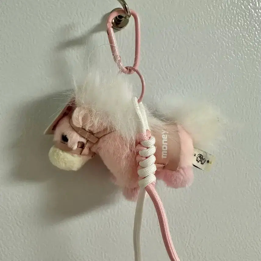 [BUNJANG] Pink Horse Plush Keychain / 말인형 키링 핑크