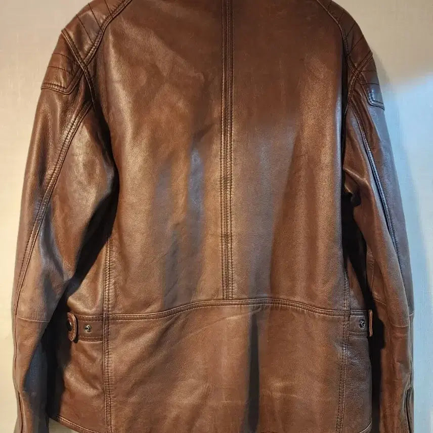 [BUNJANG] LUOMO Brown Lambskin Leather Jacket / LUOMO 브라운 양가죽 자켓 100