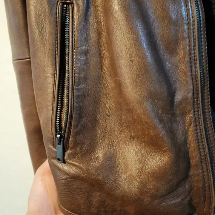 [BUNJANG] LUOMO Brown Lambskin Leather Jacket / LUOMO 브라운 양가죽 자켓 100