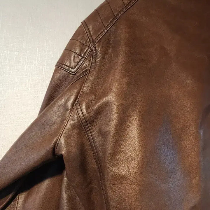[BUNJANG] LUOMO Brown Lambskin Leather Jacket / LUOMO 브라운 양가죽 자켓 100