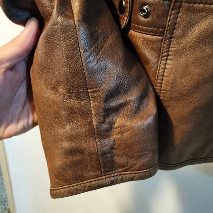[BUNJANG] LUOMO Brown Lambskin Leather Jacket / LUOMO 브라운 양가죽 자켓 100