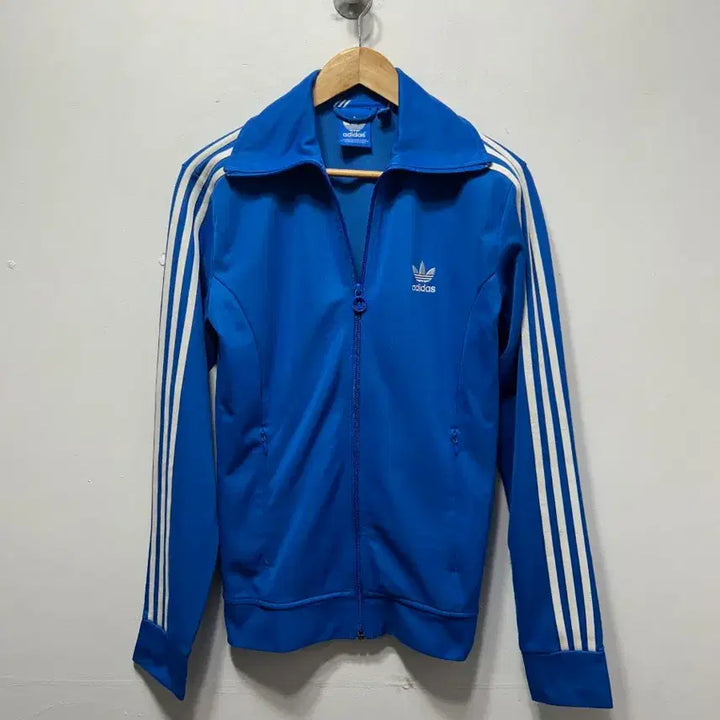 [BUNJANG] Adidas Three-Stripe Track Top Blue Jersey Jacket M Size / 아디다스 삼선 트랙탑 블루 져지 집업 자켓 M 95사이즈