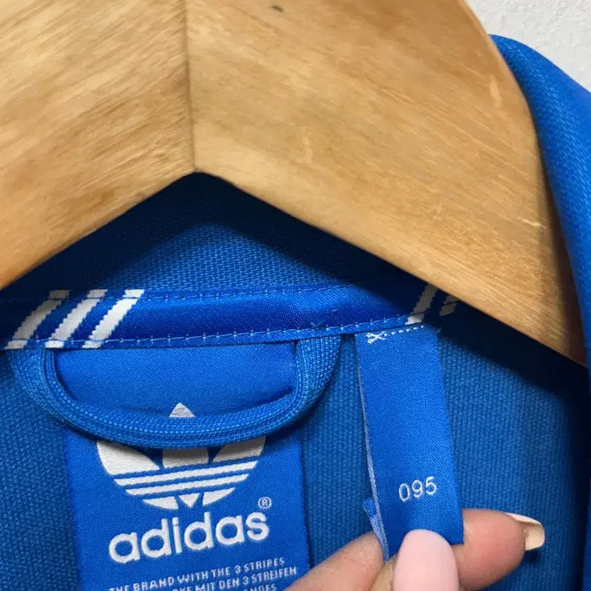 [BUNJANG] Adidas Three-Stripe Track Top Blue Jersey Jacket M Size / 아디다스 삼선 트랙탑 블루 져지 집업 자켓 M 95사이즈