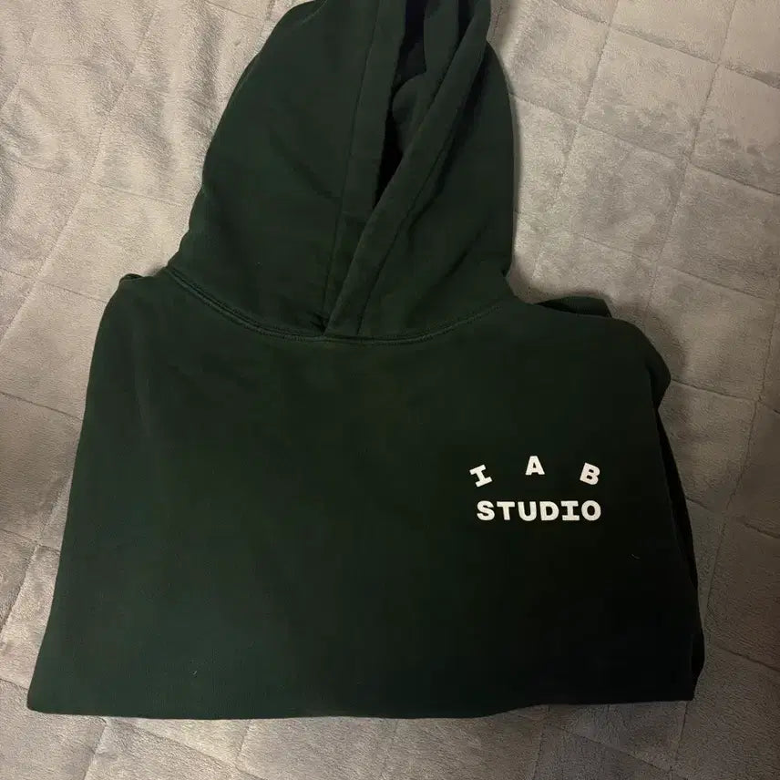 [BUNJANG] Iab Studio Deep Green Hoodie L / 아이앱 딥그린 후드티 L