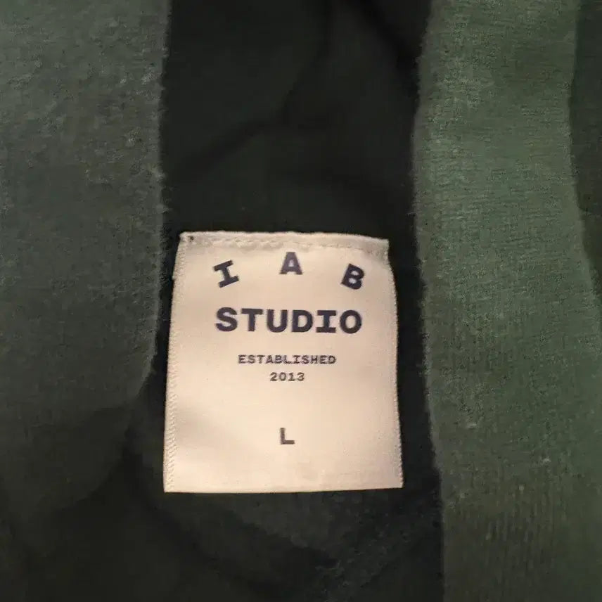 [BUNJANG] Iab Studio Deep Green Hoodie L / 아이앱 딥그린 후드티 L