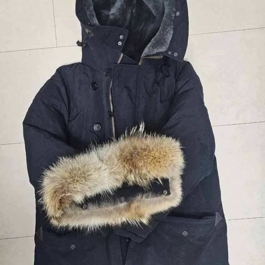 [BUNJANG] OurSelves Goose Down Military Parka Dark Navy / [1] 아워셀브스 구스다운 밀파카 다크 네이비