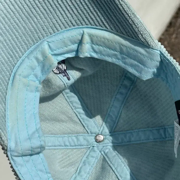 [BUNJANG] Beanpole Logo Blue Corduroy Ball Cap / [M] 빈폴 로고 블루톤 코듀로이 볼캡 모자