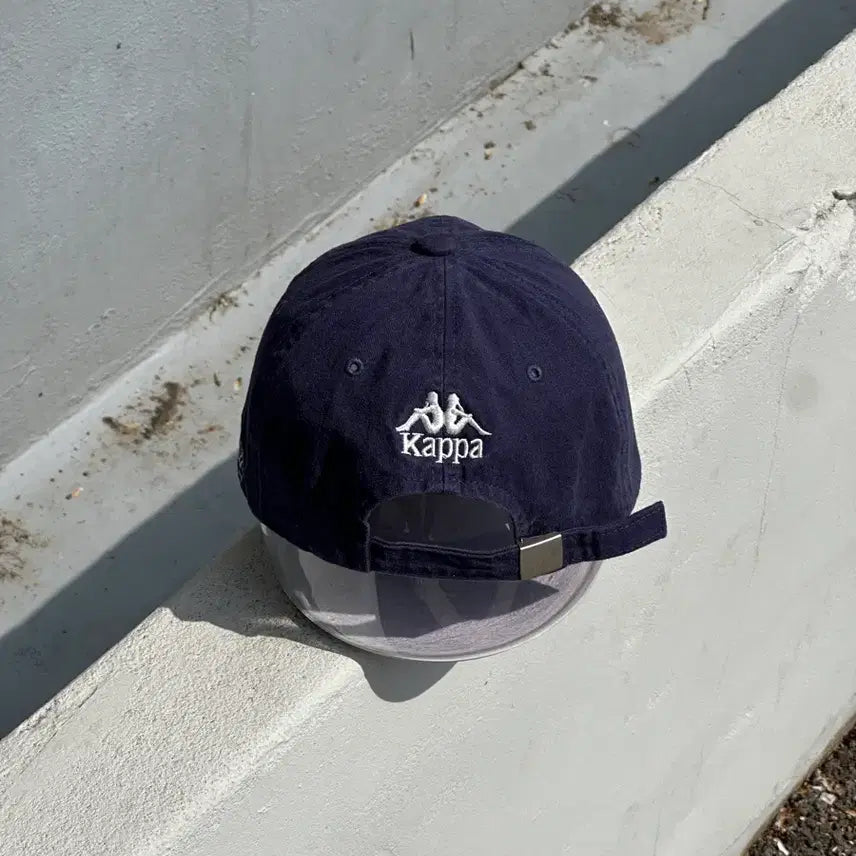 [BUNJANG] Kappa Logo Two-Tone Baseball Cap / [M-L] 카파 로고 네이비 화이트 투톤 볼캡 모자