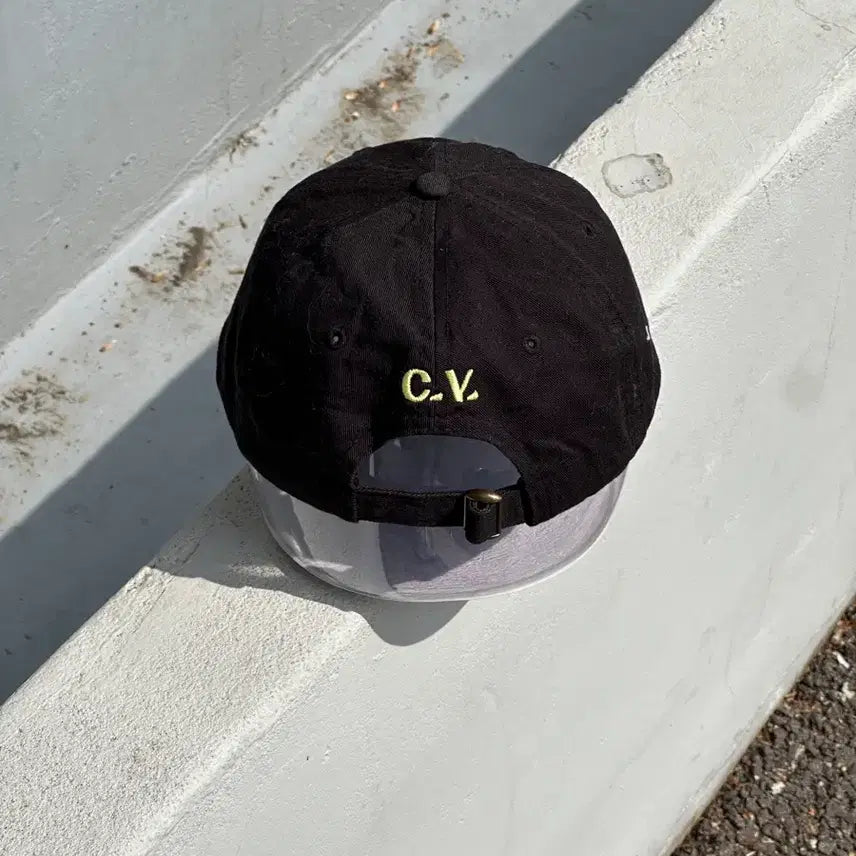 [BUNJANG] Collective Voice Vintage Black Ball Cap / [F] colletive voice 로고 빈티지 블랙 볼캡 모자