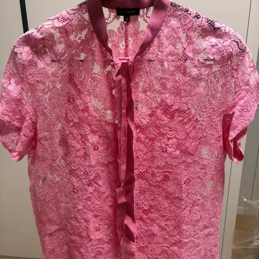 [BUNJANG] ESCADA Lace Blouse / ESCADA 에스카다 레이스 블라우스 36 핑크(정품)