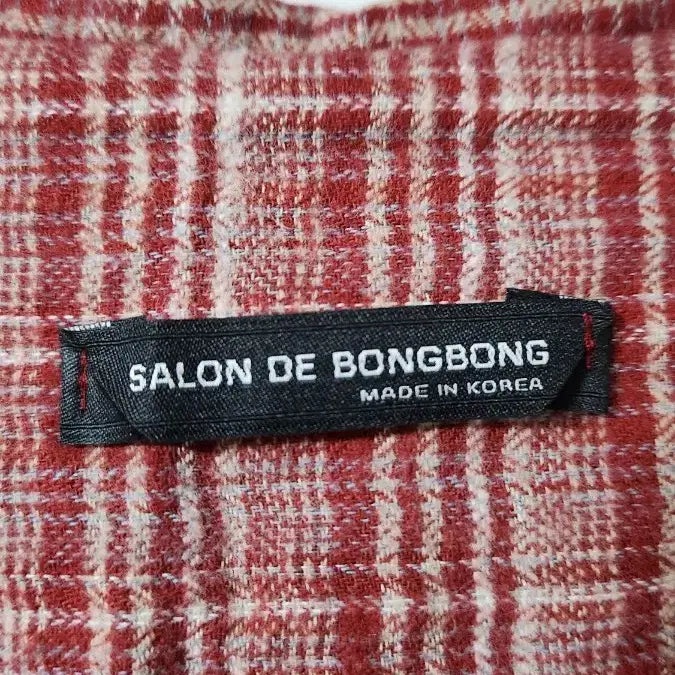 [BUNJANG] Salon de Bone Jong Checkered Short Shirt / 살롱드보네종 체크 숏 셔츠