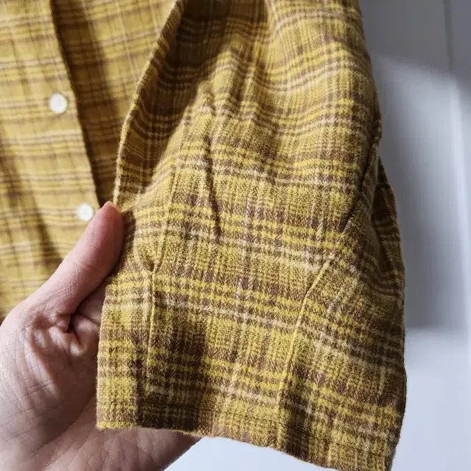 [BUNJANG] Salon de Bone Jong Checkered Short Shirt / 살롱드보네종 체크 숏 셔츠