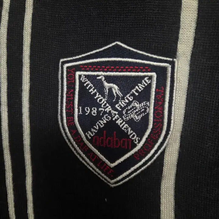 [BUNJANG] Adabat Black Striped Knit Vest / 아다바트 검정색 스트라이프 니트 조끼